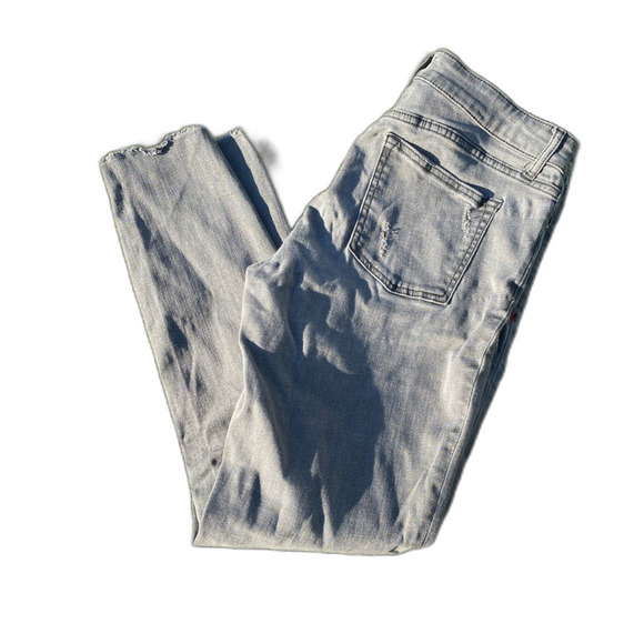 Warp + Weft Gray JFK New York City Skinny Jeans Size 28x28 Cropped Ankle - Picture 1 of 5